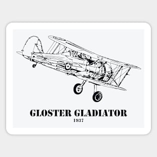 Gloster Gladiator WWII British Biplane Fighter Sticker